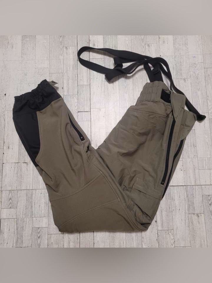 Vtg Patagonia Mars Mixmaster Alpha Green Soft Lined Suspender Pants Men's 34
